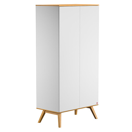 Armoire 2 Portes Nature - Blanc