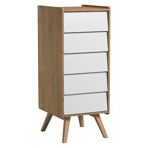 Vox Meubles Chiffonnier Vintage - Chêne et Blanc