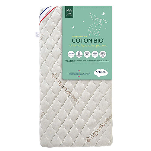 P'tit Lit Matelas Mon P'tit Matelas Coton Bio - 70 x 140 cm