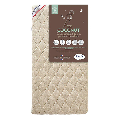P'tit Lit Matelas Mon P'tit Matelas Coco Nut - 60 x 120 cm