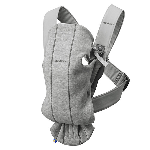 BabyBjörn Porte-bébé Mini 3D Jersey - Gris Clair