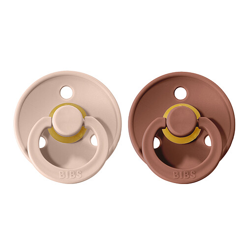 Bibs Lot de 2 Sucettes Woodchuck & Blush - 0/6 Mois