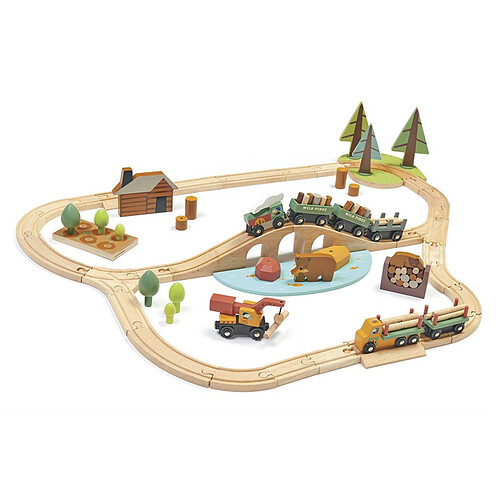 Tender Leaf Toys Set de Train Pins Sauvages