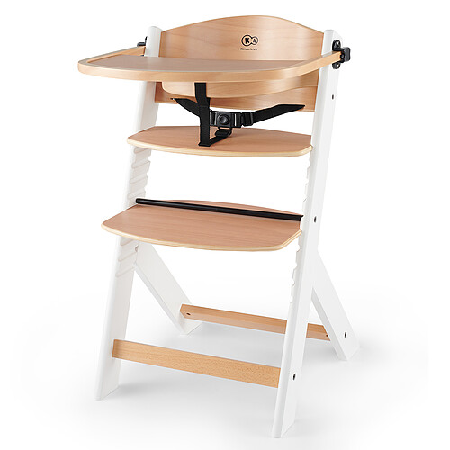 Kinderkraft Chaise Haute ENOCK - Naturel et Blanc