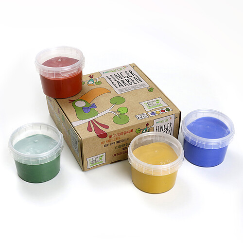 Neogrün Coffret de 4 Pots de Peinture Naturelle et Végan Aki