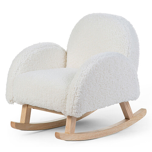 Childhome Fauteuil à Bascule pour Enfant - Teddy Ecru