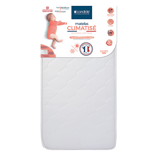 Candide Matelas Climatisé - 60 x 120 cm