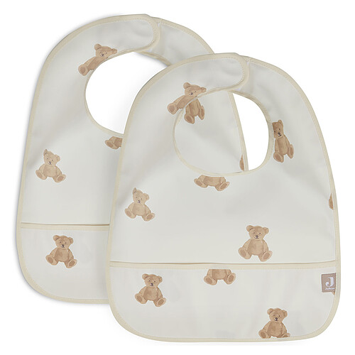 Jollein Lot de 2 Bavoirs - Teddy Bear