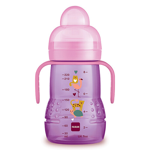 MAM Biberon de Transition Mauve - 220 ml