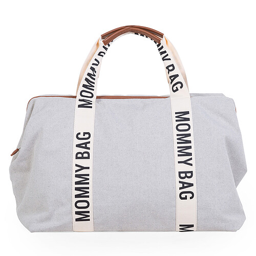 Childhome Mommy Bag Large Signature Canvas - Ecru