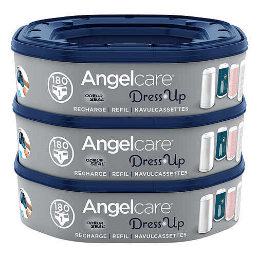 Angelcare Lot de 3 Recharges pour Poubelle Dress Up