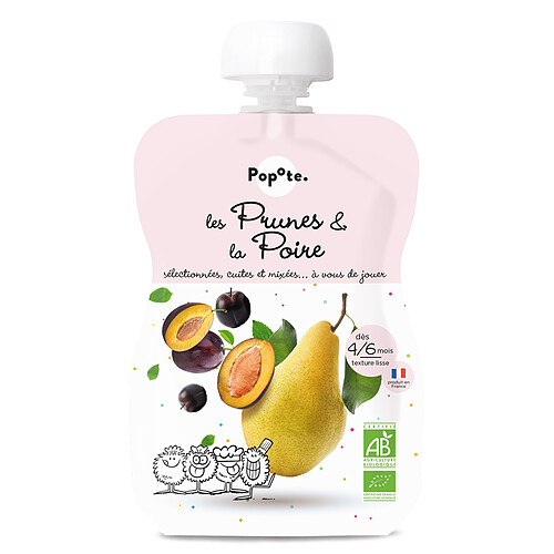 Popote Gourde Repas Bio Prunes et Poire - 120 g