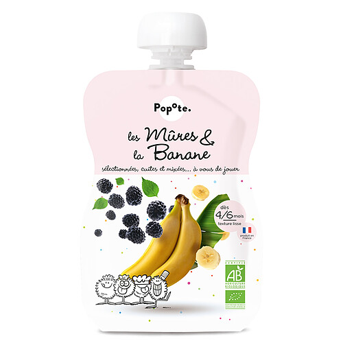 Popote Gourde Repas Bio Mûres et Banane - 120 g