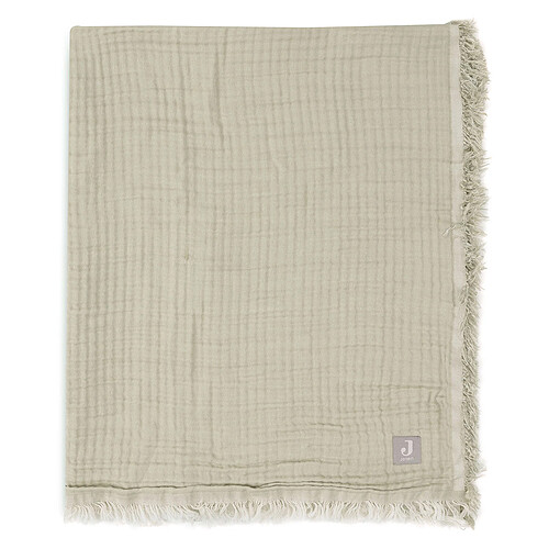 Jollein Couverture Berceau Fringe - Olive Green & Ivory