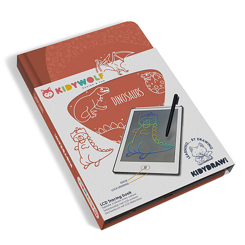 Kidywolf Tablette à dessin Kidydraw Mini - Dinosaures