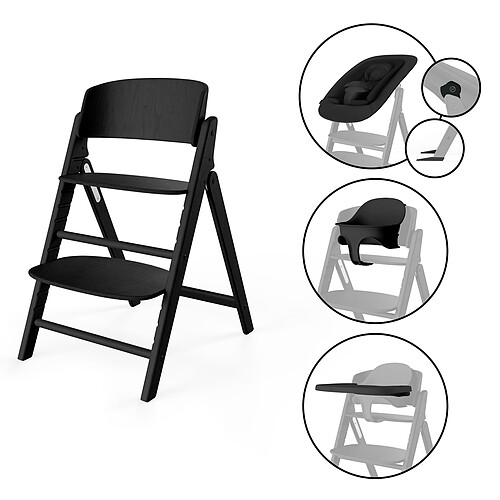 Cybex Chaise Haute Click & Fold 4-en-1 - Stunning Black