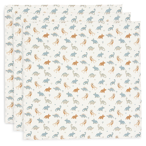 Jollein Lot de 3 Petits Langes Gaze de Coton - Roarsome