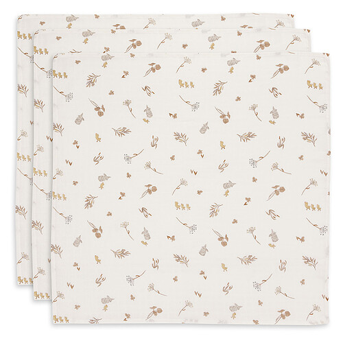 Jollein Lot de 3 Petits Langes Gaze de Coton - Riverside