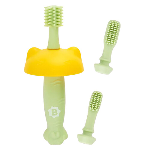 Badabulle Brosse à Dents Evolutive en Silicone - Vert