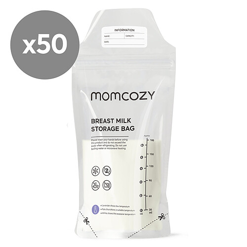 Momcozy Lot de 50 Sachets de Conservation - 180 ml