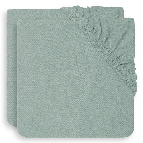 Jollein Lot de 2 Housses de Matelas à Langer - Ash Green 