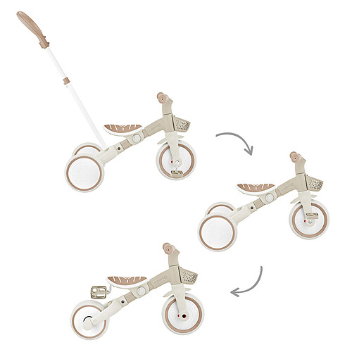 Globber Tricycle Learning 3-en-1 Plus Eco - Taupe