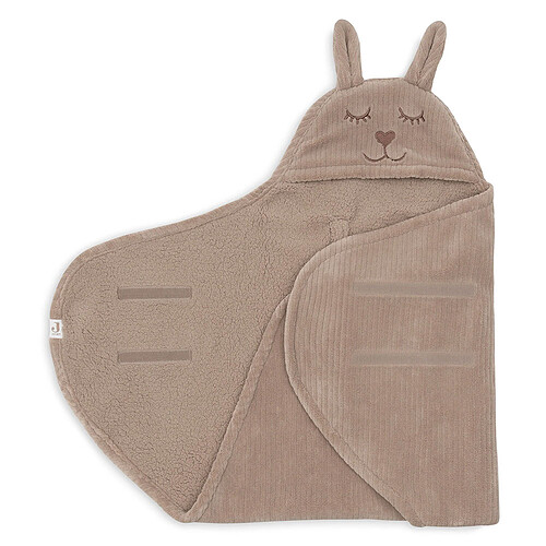 Jollein Couverture Portefeuille Bunny Cloudy Rib - Milky Coffee