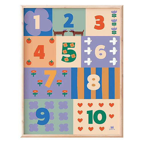 Ma petite vie Affiche Les Chiffres - 40 x 30 cm