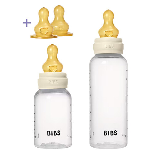 Bibs Coffret Evolutif de 2 Biberons grow & flow Ivory - 150 et 270 ml