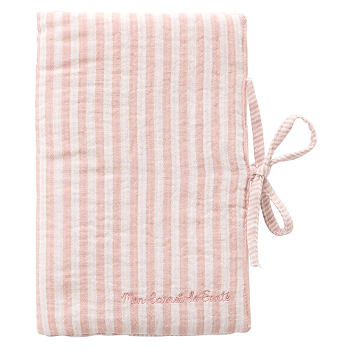 BB&Co Protège-carnet de Santé - Rayé Vieux Rose