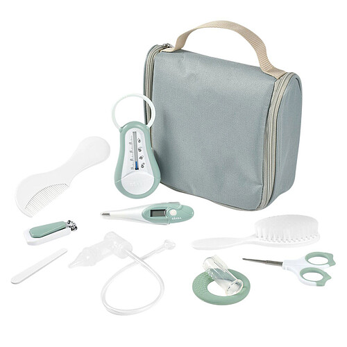 BÉABA Trousse de Toilette Nomade 10 Accessoires - Sage Green