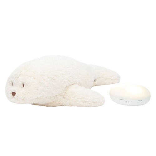 moonie Peluche Veilleuse Musicale Phoque - Blanc Polaire
