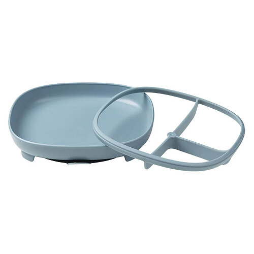b.box for kids Assiette Compartimentée à Ventouse 2-en-1 - Ocean