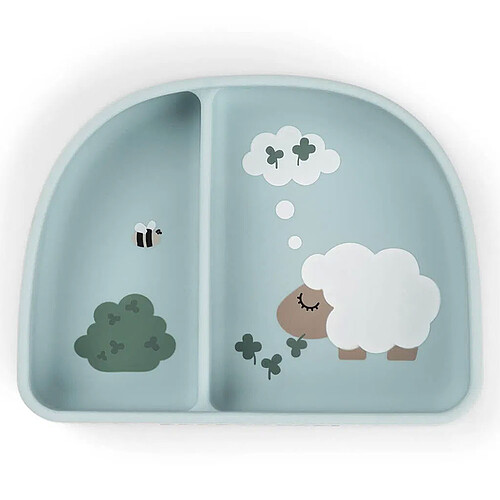 Bol Stick & Stay Compartimenté - Tiny Farm Bleu