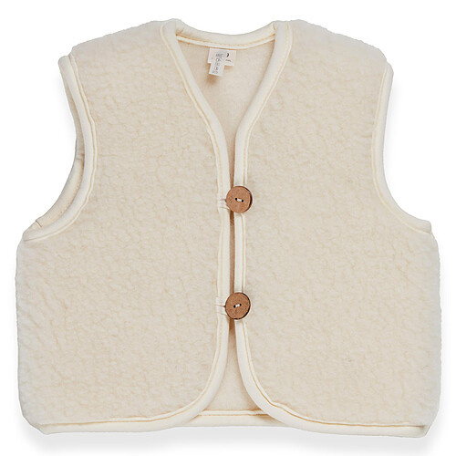 Veste Teddy Mini Merino Crème - 3/6 Mois