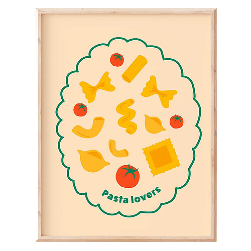 Ma petite vie Affiche Pasta Lovers - 40 x 30 cm