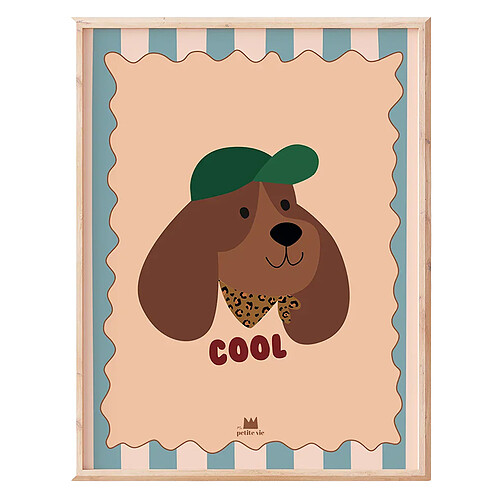 Ma petite vie Affiche Portrait Chien Cool - 40 x 30 cm