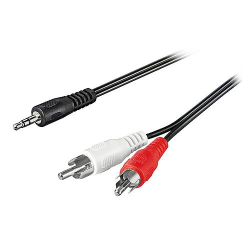 Câble audio Jack 3.5 mm / 2x RCA mâles - 10 m