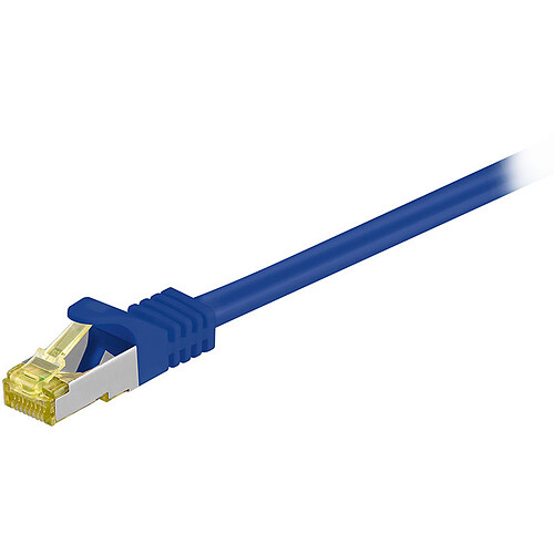 Cordon RJ45 catégorie 7 S/FTP 0.25 m (Bleu)