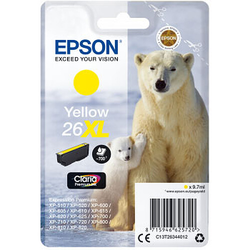 Epson Ours Polaire 26 XL Jaune