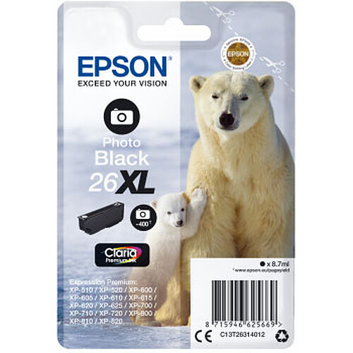 Epson Ours Polaire 26 XL Noir Photo