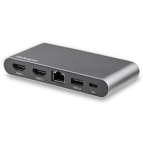 StarTech.com Station d'accueil USB Type-C à double affichage HDMI 4K pour PC portable