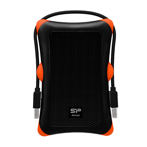 Silicon-Power Silicon Power boîtier pour disque dur externe renforcé avec câble USB 3.0 (noir / orange)