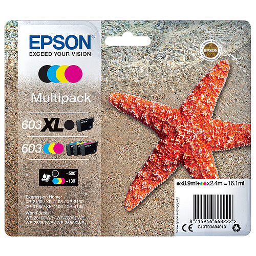 Epson Etoile de mer 603XL Noir / 603 CMJ