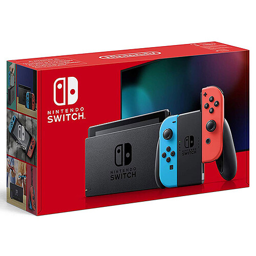 Nintendo Switch v2 + Joy-Con droit (rouge) et gauche (bleu)