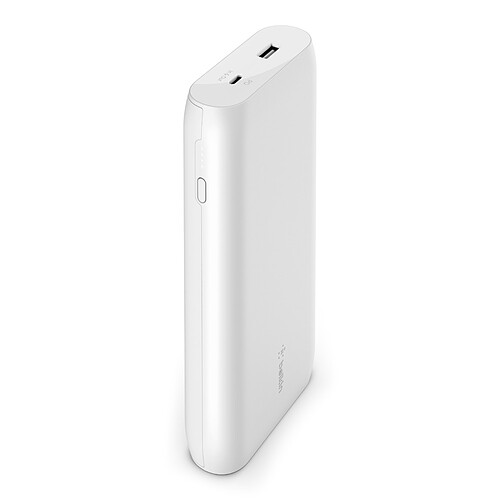 Belkin Boost Charge 20K avec câble USB-C Blanc