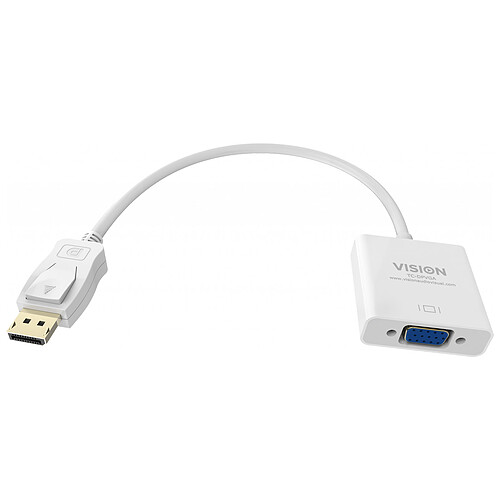 Adaptateur DisplayPort vers VGA (Blanc)