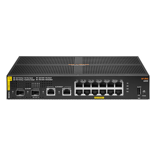 HPE Networking 6000 12G Class4 PoE+ 2G/2SFP 139W (R8N89A)