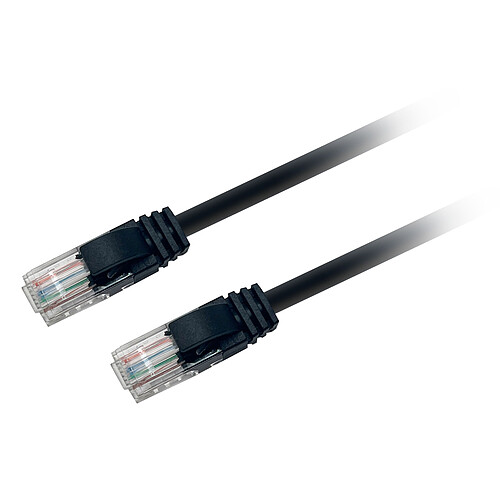 Textorm Câble RJ45 CAT 5E UTP - mâle/mâle - 1 m - Noir