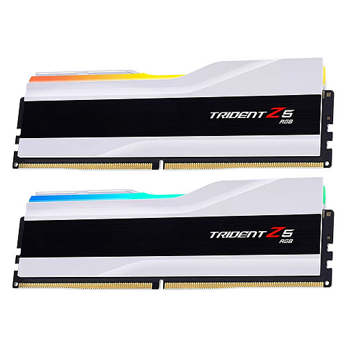 G.Skill Trident Z5 RGB 48 Go (2 x 24 Go) DDR5 8000 MHz CL38 - Blanc